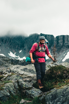 Image of a man hiking