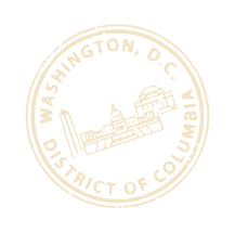 Image of yellow Washington D.C stamp