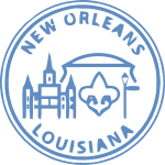 Image of New Orleans blue stamp