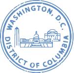 Image of Washington D.C blue stamp